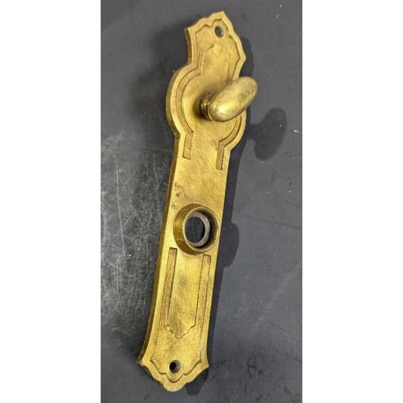 Vintage Brass Door Knob Escutcheon Plate 7.5" Length - Picture 1 of 9